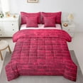 thumbnail image 1 of Manfei Wall Pattern 7-Piece Bedding Comforter Set,Abstract Rectangle King Bedding Sets,Brick Wall Ultra Soft Bed Sheets,Breathable Vintage Room Decorative,Reversible, 1 of 7