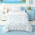 thumbnail image 1 of Manfei Watercolor Blue Starfish Twin Comforter Sets for Kids Boys and Girls, Cartoon Sealife Bedding Set, Reversible 2-Piece, 1 Comforter and 1 Pillowcase, 1 of 6