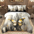 thumbnail image 1 of Manfei Watercolor Butterfly Twin Bedding Sets 7pcs, Vintage Oil Painting Bedding Comforter Set, Chic Animal Wildlife Sheet Sets, Ultra Soft Home Decor, 1 of 8
