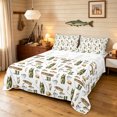 thumbnail image 1 of Manfei Watercolor Fishing Queen Sheets, Outdoor Adventure Queen Sheet Sets, Cream Khaki, 4pcs, 1 Flat Sheet, 1 Fitted Sheet and 2 Pillowcases, 1 of 6