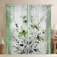 thumbnail image 1 of Manfei Watercolor Flower Teens Blackout Curtains Set of 2 (38x54 Each), Green Groovy Floral Curtains and Drapes, Rustic Plant Botanical Living Room Curtains, Curtains for Bedroom Decor, 1 of 6