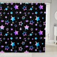 thumbnail image 1 of Manfei Watercolor Gradient Stars Shower Curtain 72Wx72L,Kawaii Cartoon Theme Bathroom Curtain,Purple Blue, 1 of 5