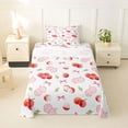 thumbnail image 1 of Manfei Watercolor Lychee Twin Sheets for Girls, Pink Gingham Bow Print Bedding, 3pcs, 1 Flat Sheet, 1 Fitted Sheet and 1 Pillowcase, 1 of 6