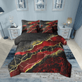 thumbnail image 1 of Manfei Watercolor Marble 7pcs Bedding Twin Size, Gold Black Red Comforter Sets with Sheets, Modern Mountain Fluid Bed Set, Ultra Soft Bedroom Decorative, 1 of 8