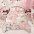 thumbnail image 1 of Manfei Watercolor Marble Queen Comforter Set 3 Pieces, Modern Abstract Bedding Sets, Pink Gray Mountain Fluid Bedding Comforter Set, Lightweight Room Decor, 1 of 8