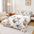 thumbnail image 1 of Manfei Watercolor Owl Bed Sheets 4pcs for Kids, Spring Floral Flower King Sheets, Cute Animal Sheet Set, Breathable Home Decor, 1 of 6