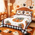 thumbnail image 1 of Manfei Watercolor Pumpkin Print Queen Sheets,Harvest Pumpkin Print Queen Sheet Sets,4-Piece,1 Flat Sheet,1 Fitted Sheet and 2 Pillowcases, 1 of 6