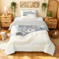 thumbnail image 1 of Manfei Watercolor Sleep Kitten Twin Comforter Sets, Kawaii Pet Bedding Set, Cream Green Blue, Gray Reversible, 2 Pieces, 1 Comforter and 1 Pillowcase, 1 of 7