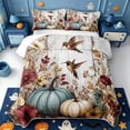 thumbnail image 1 of Manfei Watercolor Thanksgiving Print Quilt King,Wild Countryside Floral King Coverlet Set,3-Piece,1 Bedspread and 2 Pillowcases, 1 of 7