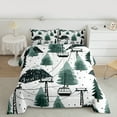 thumbnail image 1 of Manfei Watercolor Tree Plant Queen Comforter Set, Jungle Camping Bedding Comforter Set, Teens Boys Girls Kids Bedding Set, Lightweight Room Decor, 3-Piece, 1 of 8