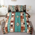 thumbnail image 1 of Feelyou Western Boho Aztec Bedding Comforter Set 7-Piece, Rustic Cow Print King Bedding Sets, Retro Tribal Geometric Bed Sheets, Ultra Soft Room Decor, 1 of 7