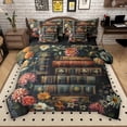 thumbnail image 1 of Manfei Western Books Teens 7-Piece Bedding Comforter Set, Farmhouse Groovy Daisy King Bedding Sets, Oil Printing Artwork Reversible Bed Sheets, Luxury Bedroom Decor, 1 of 8
