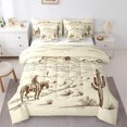 thumbnail image 1 of Manfei Western Cactus Bedding Comforter Set 7 Pieces for Teen, Rustic Horse Full Bedding Set, Tribal Cowgirl Cowboy Reversible Fitted Sheet Flat Sheet, Breathable Home Decor, 1 of 7
