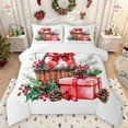 thumbnail image 1 of Manfei Western Christmas Floral Full Size Comforter Sets,Red Bowtie Gifts Bedding Comforter Set,Rustic Berry Pine Cone Bedding Sets For Girls Boy,Super Cozy Room Decor,3pcs, 1 of 8