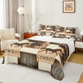 thumbnail image 1 of Manfei Western Cowboy Twin Sheet Sets,Rustic Horseshoe Texas Stars Twin Fitted Sheet,Country Farmhouse Lodge Flat Sheet For Boys Teens,Super Cozy Room Decor,3pcs, 1 of 7