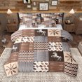thumbnail image 1 of Manfei Western Cowgirl Cowboy 7 Pieces Bedding Comforter Set, Tribal Hippie Bohemian Full Bedding Set, Brown Rustic Abstract Reversible Fitted Sheet Flat Sheet, Microfiber Bedroom Decor, 1 of 8