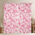 thumbnail image 1 of Manfei Western Cowgirl Cowboy Black Out Curtains, Tribal Hippie Bohemian Curtains Pack of 2 (42x63 Each), Pink Rustic Horse Bedroom Curtains, Curtains and Drapes Home Decor, 1 of 6