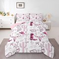 thumbnail image 1 of Manfei Western Cowgirl Hat Boots Full Size Comforter Sets,Vintage Bull Skull Bedding Comforter Set,Cute Bow Tie Bowknot Bedding Sets For Girls Kids,Ultra Soft Home Decor Reversible,3-Piece, 1 of 8