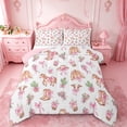 thumbnail image 1 of Manfei Western Cowgirl Theme Full Size Comforter Sets,Pink Ribbon Bowknot Bedding Sets For Kids Girls,Pink Reversible,3 Pieces, 1 of 7