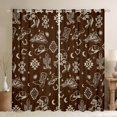 thumbnail image 1 of Manfei Western Curtains Pack of 2 (38x54) for Teens, Black Gold Curtains for Living Room, Tribal Rustic Black Out Curtains, Window Curtains Room Decor, 1 of 6