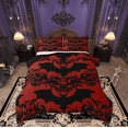thumbnail image 1 of Manfei Western Damask Print Bedding Comforter Set for Kid, Black Red Bat Twin Comforter Sets, Halloween Theme Reversible Bedding Set, Lightweight Room Decor, 2-Piece, 1 of 8