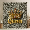thumbnail image 1 of Manfei Western Diamond Crown Curtains Pack of 2 (42x84 Each), Brown Leopard Print Curtains Blackout, Teen Kid Child Bedroom Curtains, Curtains and Drapes Room Decor, 1 of 6