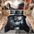 thumbnail image 1 of Manfei Western Dragon Bedding Sets Full with Comforter, Psychedelic Moon Duvet Insert, Jungle Wildlife Reversible Comforter Sets Full Size, Microfiber Room Decoration, 3-Piece, 1 of 8
