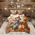 thumbnail image 1 of Manfei Western Farmhouse Screcrow 7-Piece Twin Bedding Sets,Orange Pumpkin Maples Bedding Comforter Set,Hello Fall Sheet Sets For Child,Ultra Soft Home Decor Reversible, 1 of 8