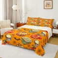 thumbnail image 1 of Manfei Western Festival Bed Sheets Set King Size, Gothic Skeleton Bedding King Size, Pumpkin Bat King Sheet Sets, Ultra Soft Room Decor, 4 Pieces, 1 of 7
