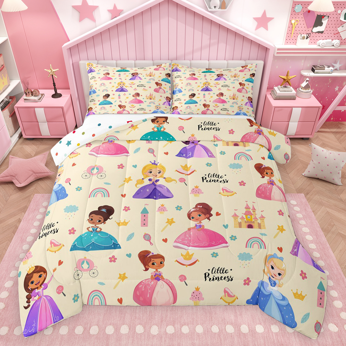 Manfei Western Kawaii Princess Queen Comforter Set,Cute Flowers Daisy ...