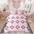 thumbnail image 1 of Manfei Western Retro Aztec Twin Bedding Sets 7-Piece, Bohemian Hippie Geometric Bedding Comforter Set, Teens Kids Adult Reversible Sheet Sets, Luxury Bedroom Decor, 1 of 7