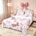 thumbnail image 1 of Manfei Western Ribbon Bow Bed Sheets 4pcs for Teens Female,Kids Girls Cowgirl Cow Print Boots King Sheets,Ultra Soft Home Decor, 1 of 5
