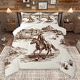 thumbnail image 1 of Manfei Western Rustic Farmhouse Queen Comforter Set,Tropical Desert Cactus Bedding Sets,Farm Animal Horse Bedding Comforter Set For Men Women,Super Cozy Room Decor,3pcs, 1 of 9