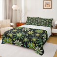 thumbnail image 1 of Homewish 4-Piece Western Tribal Floral King Sheet Set, Boho Black Green Bedding, 1 of 7