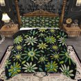 thumbnail image 1 of Manfei Western Tribal Floral Full Size Comforter Sets, Black Green Hippie Plant Bedding Comforter Set, Retro Boho Abstract Reversible Bedding Sets, Lightweight Room Decor, 3-Piece, 1 of 8
