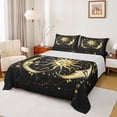 thumbnail image 1 of Manfei Western Tribal Sun Queen Sheet Sets, Mystic Hippie Moon Print Flat Sheet, Boho Stars Galaxy Queen Fitted Sheet, Lightweight Room Decor, 4-Piece, 1 of 7