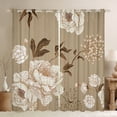 thumbnail image 1 of Manfei Western Vintage Floral Curtains Pack of 2 (42x84 Each),Boho Bohemian Flower Curtains Blackout,Beige Brown Bedroom Curtains For Children,Super Cozy Room Decor, 1 of 6