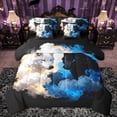 thumbnail image 1 of Manfei White Black Wolf Bedding Comforter Set 7pcs for Teens, Mystic Galaxy Cloud King Bedding Sets, Magic Animal Theme Reversible Bed Sheets, Ultra Soft Bedroom Decor, 1 of 7