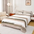 thumbnail image 1 of Manfei White Brown Ombre Twin Sheet Set,Geometric Graffiti,3-Piece Microfiber, 1 of 7