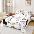 thumbnail image 1 of Manfei White Pop Music Bed Sheets,Music Lovers King Sheets,Girls Rock Guitar Sheet Set For Teens,Breathable Home Decor,4 Pieces, 1 of 7