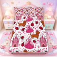 Manfei Wiener Dog Fitted Sheet Full,Royal Castle Bed Set,3 Pieces,1 ...
