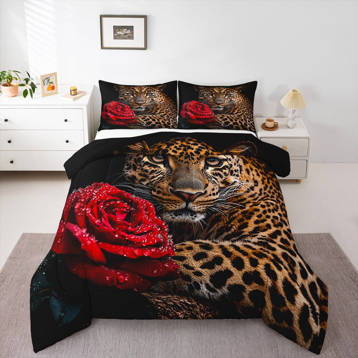 Leopard Queen Comforter Setnull