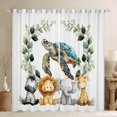 thumbnail image 1 of Manfei Wild Animal Turtle Blackout Curtains Set of 2 (52x84 Each),Zebra Lions Giraffe Window Curtains,Cute Zoo Animal Curtains and Drapes For Girls Kids,Breathable Home Decor, 1 of 6