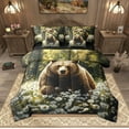 thumbnail image 1 of Manfei Wild Bear Bedding Comforter Set 7 Pieces, Jungle Wildlife Queen Bedding Sets, Chic Daisy Blossom Queen Sheet Sets, Breathable Home Decor, 1 of 8