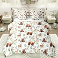 thumbnail image 1 of Manfei Wild Deer Bear 7-Piece Bedding Comforter Set,Rustic Farmhouse Cabin King Bedding Sets,Green Leaves Bed Sheets For Boys Kids,Super Cozy Room Decor Reversible, 1 of 8