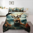 thumbnail image 1 of Manfei Wild Deer Comforter Sets Twin Size,Jungle Animal Comforters & Duvets,Mountain Tree Bedding Twin Comforter Set,Lightweight Bedroom Decor Reversible,2-Piece, 1 of 7