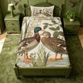 thumbnail image 1 of Manfei Wild Duck Print Fitted Sheet Full,Farmhouse Mallard Bed Set,3-Piece,1 Fitted Sheet and 2 Pillowcases, 1 of 4
