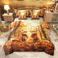 thumbnail image 1 of Manfei Wild Fox 7-Piece Bedding Comforter Set,Rustic Autumn King Bedding Sets,Happy Fall Bed Sheets For Girls Kids,Ultra Soft Home Decor Reversible, 1 of 9