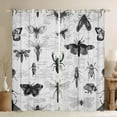 thumbnail image 1 of Manfei Wild Insects Blackout Curtains Set of 2 (52x84 Each), Butterfly Dragonfly Moth Window Curtains, Vintage Animal Theme Curtains and Drapes, Luxury Bedroom Decor, 1 of 6