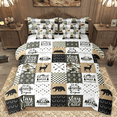 thumbnail image 1 of Manfei Wild Moose Deer Twin Bedding Sets 7pcs, Rustic Lodge Cabin Farmhouse Bedding Comforter Set, Gray Green White Plaid Checkered Sheet Sets, Super Cozy Room Decor, 1 of 8